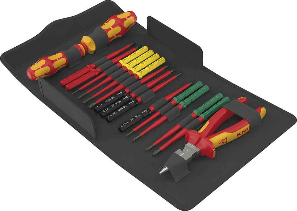 Wechselklingen-Satz Kraftform Kompakt VDE 17-teilig mit Ratsche und Zange Wera Produktbild img1 L