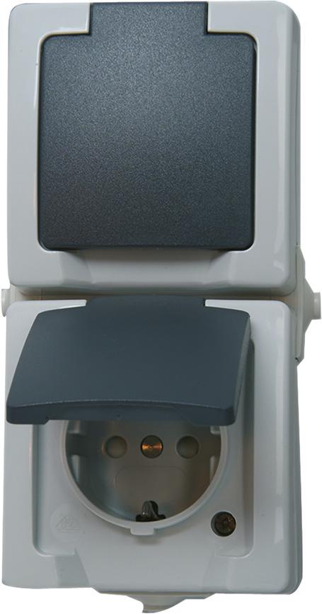 Schutzkontakt-Steckdose 2-fach AP-FR, waag., Kopp Produktbild img1 L