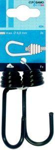 Spannhaken schwarz (SB) für Seil-Ø b. 8,0mm a 2St PÖSAMO Produktbild img1 L