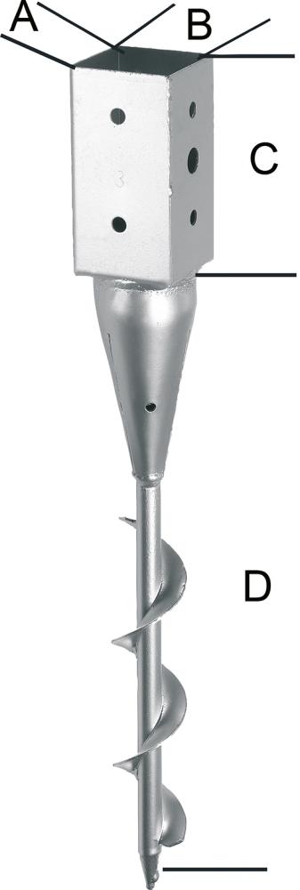 Einschraubbodenhülse tzn 91x650 mm E-NORMpro Produktbild img1 L