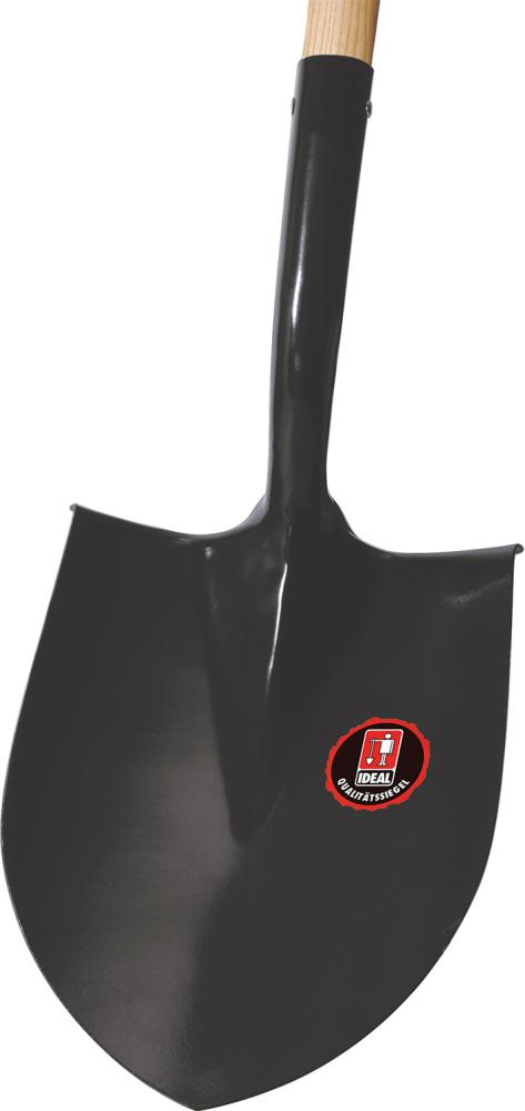Spatenschaufel schwarz groß Gr. 2 mit Stiel Ideal Produktbild img1 L
