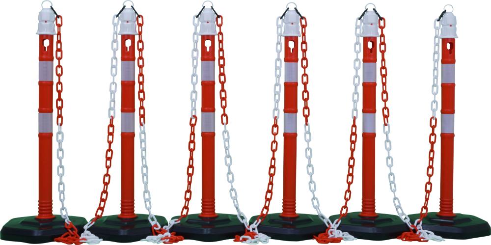 Kettenpfosten-Set, r/w 6 Pfosten + 5x3m Kette Produktbild img1 L