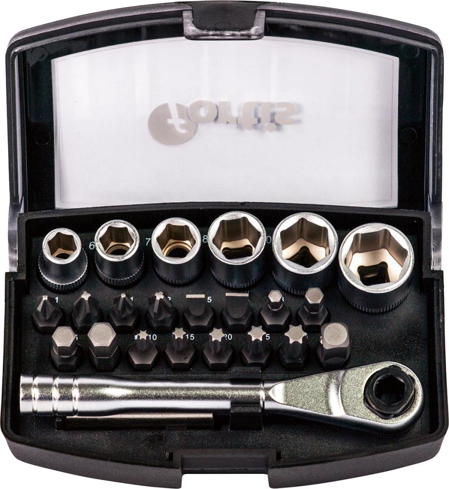 Bit-Sortiment 24-teilig mit Bit-Ratsche FORTIS Produktbild img1 L