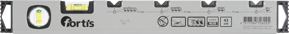 Wasserwaage Elektriker 43cm FORTIS Produktbild img1 L