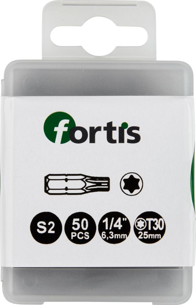 Bit zähhart 1/4" DIN3126 C6,3 T30x25mm 50er Pack FORTIS Produktbild img1 L