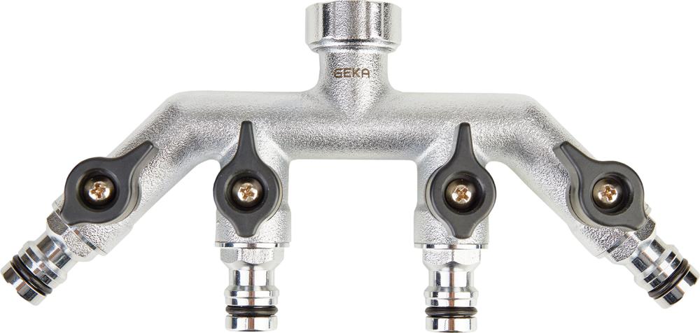 Vierwegeventil IG G 3/4" MS Cr Karte GEKA plus Stecksystem Produktbild img1 L