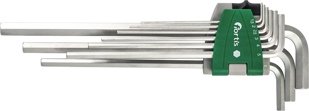 Winkelschraubendreher-Satz im Kunststoffhalter 9-teilig 1,5-10mm lang FORTIS Produktbild img1 L