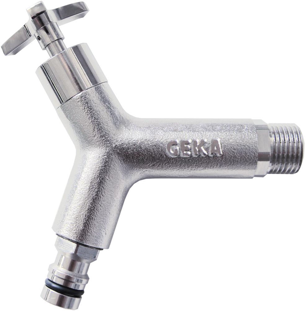 GEKA plus-Design-Wasserhahn AG G 1/2" MS Cr mit Stecker Karte Produktbild img1 L
