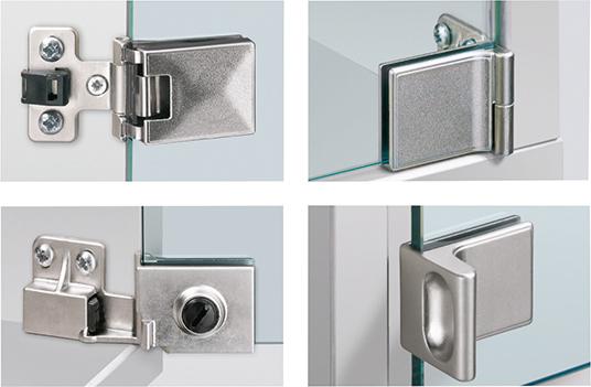 Glastürscharnier, 24908 ma tt vernickelt Produktbild img1 L