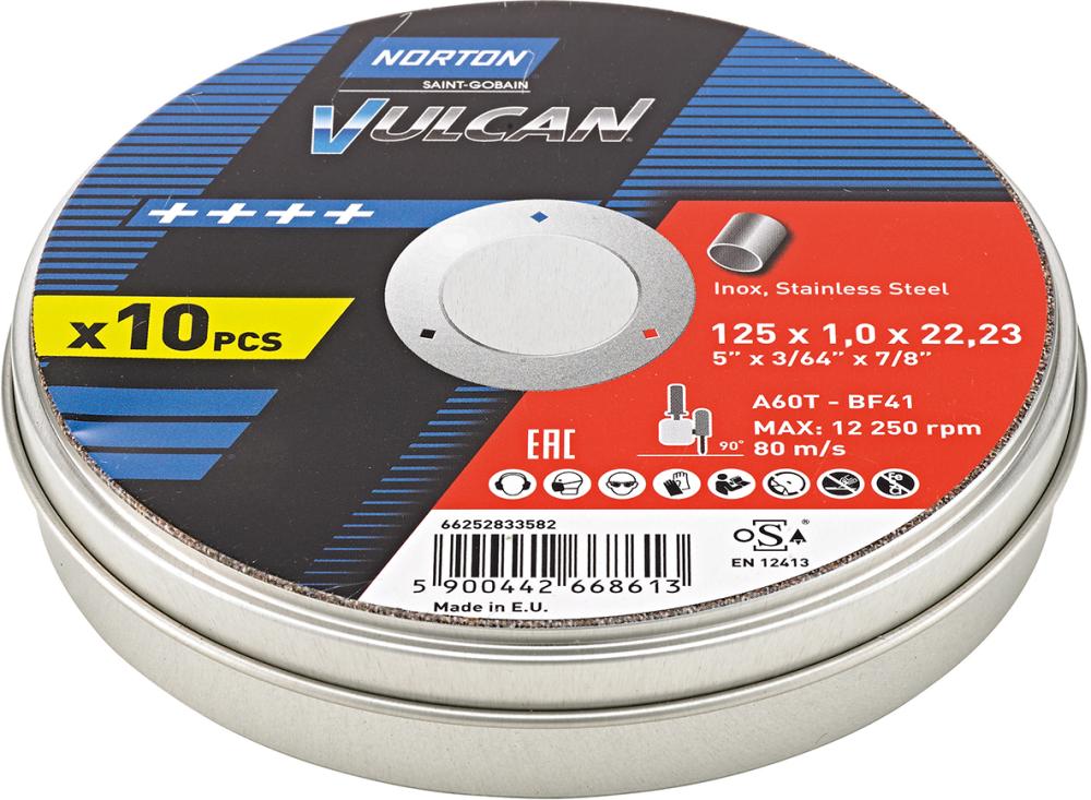 Trennscheibe Dose 10x Vulcan Inox 125x1,0mm Produktbild img1 L