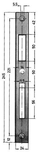 Schliessblech Nr 0129-03-24/245X24X2 mm verz KFV Produktbild img1 L