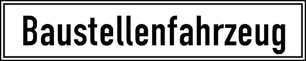 Schild Baustellenfahrzeug Produktbild img1 L