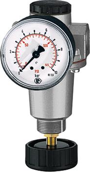 Druckregler BR Standard, G1/4" DN6, BG 1, 0,5-10bar, inkl. Manometer, RIEGLER Produktbild img1 L