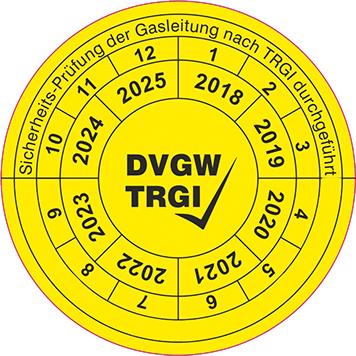 Prüfaufkleber Gasleitung nach TRGI neutral Produktbild img1 L