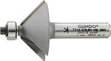 HW-Fasefräser D31,8 l12,7 45 Grad Z2 S8 Guhdo Produktbild img1 L