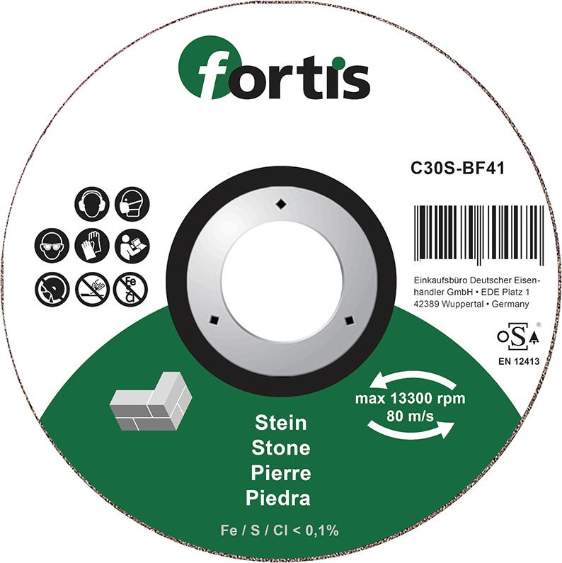 Trennscheibe Stein 115 x 2,5mm gerade FORTIS Produktbild img1 L