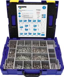 Blindniet-Sortiment Pro Blindniete PolyGrip inkl. 15 Abmessungen GESIPA Produktbild