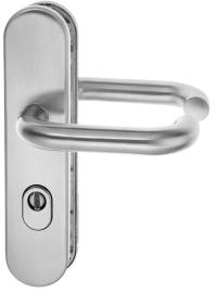 Drücker-Garnitur, SI-DRG Logo 8755/9203, LS ov., 15mm, ES1, ZA/PZ 92/ 10, F1, TS 65-75 Produktbild