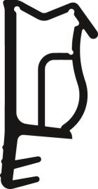 Flugelfalzdichtung D3830 3mm Nut, weiß Produktbild
