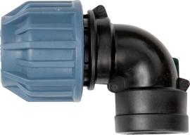 PP-Winkel-Rohr-Verschrau ung IG 19mm (3/4") für 25mm Rohr Produktbild