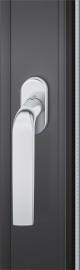 Fenstergriff ovale Ros. 7mm Stift. 10mm Nocken Stiftüberstand 24-38mm Edelstahl fein matt Produktbild