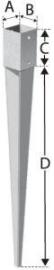 SST Pfostenhalter PPJE100/100/750G SIMPSON Strong-Tie Produktbild