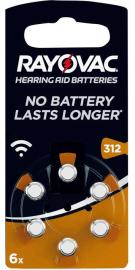 Rayovac Knopf Acoustic S. 312 6-er Blister Produktbild