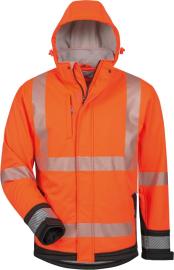 Warnjacke Lukas, Softshell Gr. L, orange/schwarz Produktbild