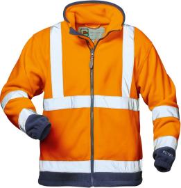 Warn-Fleecejacke Benedikt Gr. L, orange/marine Produktbild