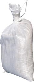 Sandsack PP-Gewebe weiß 400x600mm mit Bindeband Produktbild