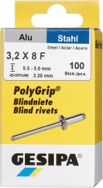 Mini-Pack PolyGrip Alu/Stahl 3,2 x 8 Gesipa Produktbild