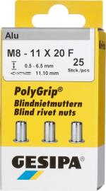 Bl.Nietmit Alu Minipack Polygrip M8 x 11 x 20 Produktbild