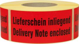 Hinweis Etiketten Liefür schein inliegend Produktbild