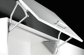 Hochschwenkbeschlag, 90796 17, grau, silber Produktbild