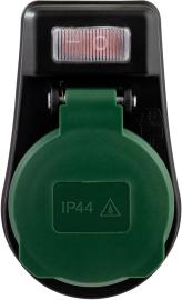 Adapter IP44 mit Schalter schwarz/grün REV Produktbild