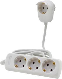 Steckdosenleiste 3-fach ohne Schalter 2m weiß Powersplit REV Produktbild