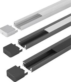 ChannelLine G1 black, opal L3m Alu-+ Abdeckprofil Produktbild