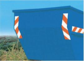 Containermarkierung 705x141mm 1 Satz = 4 linksweisend & 4 rechtsweisend Produktbild