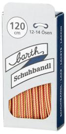 Schnürsenkel, 120cm, rund gelb-rot Barth Produktbild