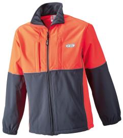 Jacke, Softshell, Gr. S, anthrazit/leuchtrot Produktbild