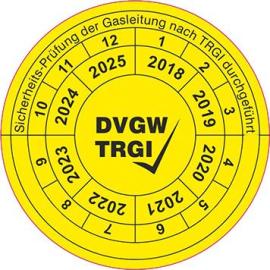 Prüfaufkleber Gasleitung nach TRGI neutral Produktbild
