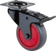 Lenkrolle A820.A85.03 mit Totalfeststeller mit Platte, Ø 75 B 25mm, 60kg, TPR Produktbild img1 S