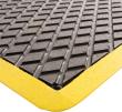 Anti-Ermüdungsmatte SBR/NR, schwarz, diamant-profil, gelbe Kante, 11mm, 1200x900mm Produktbild