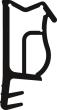 Flugelfalzdichtung D3830 3mm Nut, weiß Produktbild img1 S