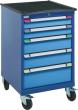 Rollboy (BxTxH) 605x695x992 mm 5 Schubladen 75 kg NCS 4040/NCS1060 Produktbild img1 S
