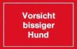 Warnschild 250x150mm Vorsicht bissiger Hund Produktbild