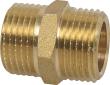 MS Doppelnippel, blank, 3/4"AG Produktbild