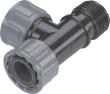 Ventil-T-Stück mit 1 x 1"-Innengewinde und 2 x 1"-Außengewinde Produktbild
