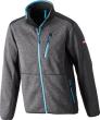 Strickjacke, Softshell, Gr. L, d-grau-türkis, FORTIS Produktbild