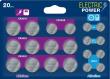 Knopfzellen Mix Megablister 20 ELECTRIC POWER Produktbild